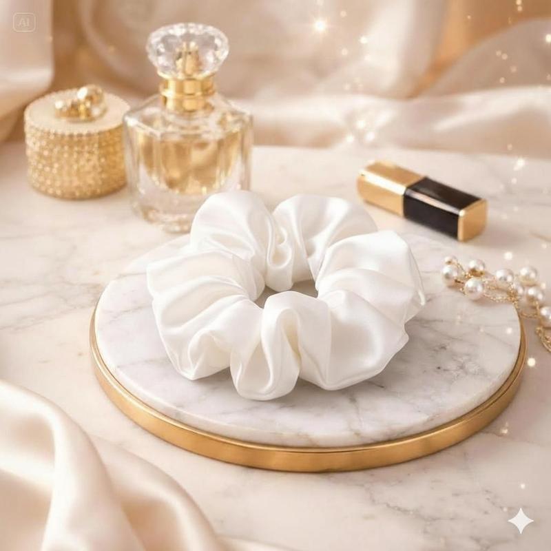 Kit 30 Xuxinhas de Cetim com Costura Embutida Scrunchies Frufru
